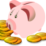 Piirretty kuva säästöpossusta, kuva: Pixabay.