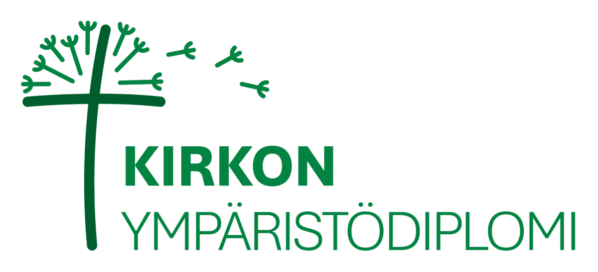 Kirkon ympäristödiplomi -logo.